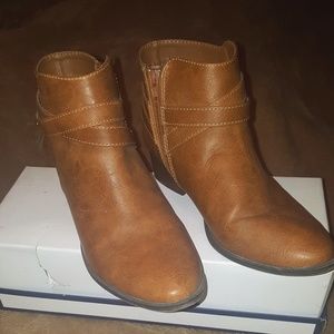 Stylish camel colored booties